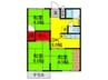 ハイツ福田 3DKの間取り