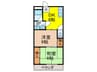 パルク長居 2DKの間取り