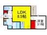 アヴェニール蛍池南町 1LDKの間取り