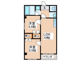 間取図 ベイスト－ン市岡