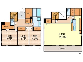 間取図 芦屋市涼風町戸建