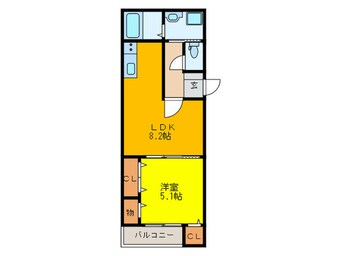 間取図 フジパレス深江橋Ⅲ番館