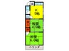 東山コーポ 2Kの間取り
