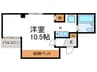 CK西大路 1Kの間取り