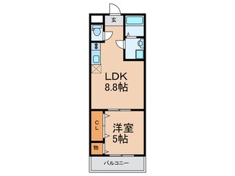 間取図 フジパレス谷町Ｂ棟