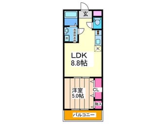 間取図 フジパレス谷町Ｂ棟