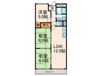 間取図 香里園オ－クヒルズⅡ