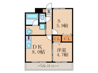 間取図 ＰＬＡＣＩＤＥ七瀬川