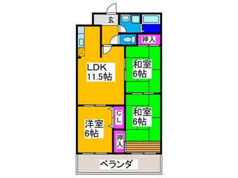 間取図 プチエスポワール深井