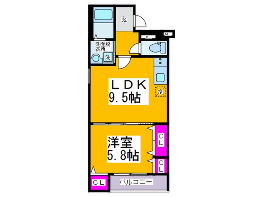 間取図 フジパレス我孫子前駅西Ⅱ番館