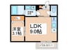 ジーメゾン上野町 1LDKの間取り