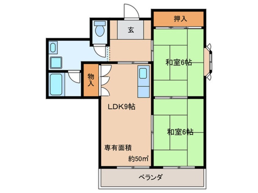 間取図 新栄プロパティー恵我之荘