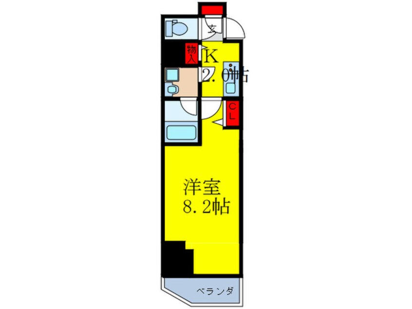 間取図 ファ－ストフィオ－レ東梅田