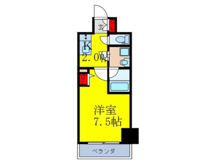 間取図 ファ－ストフィオ－レ東梅田