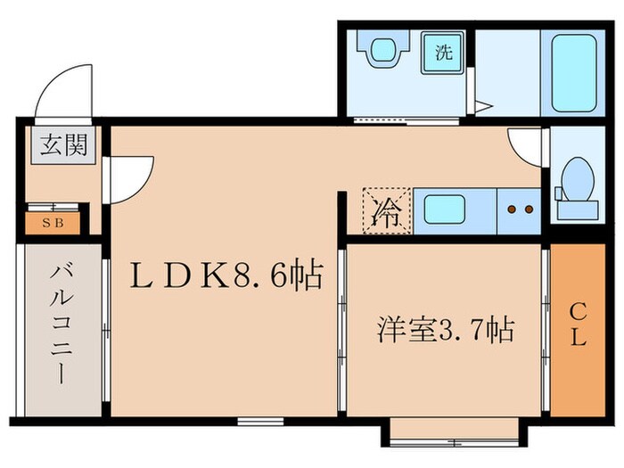 間取り図 ｌａ ｂｅｌｌｅ ｍｅｒ伏見稲荷