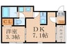 ｌａ ｂｅｌｌｅ ｍｅｒ伏見稲荷 1DKの間取り