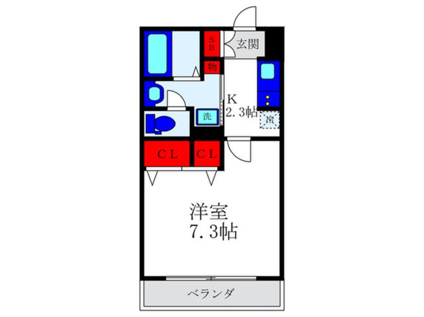 間取図 カ－スル石橋