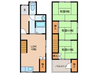 間取図 御供田1丁目テラスハウス