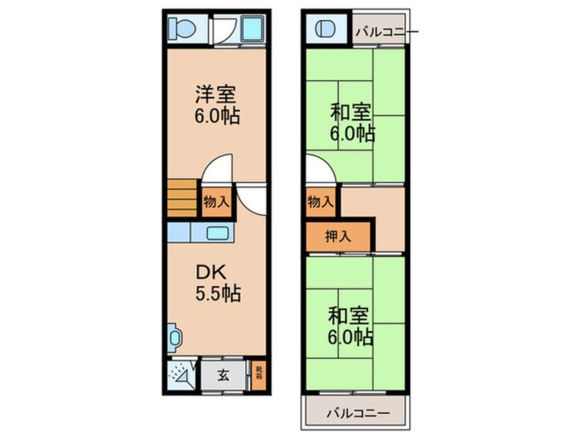 間取図 豊新4丁目戸建て