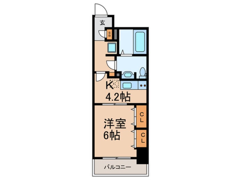 間取図 ワコーレ六甲道ｵｰﾋﾞｯﾄ２(306)