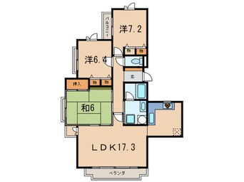 間取図 カサ　ヴェルデ芦屋