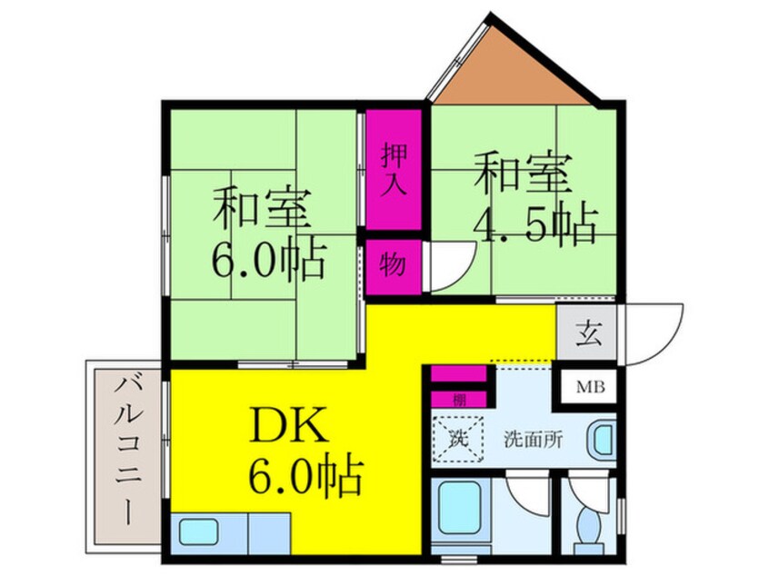 間取図 いかはなハイツＡ棟