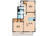 ＦｌｏｗｅｒＣｏｕｒｔ西宮北口 2LDKの間取り