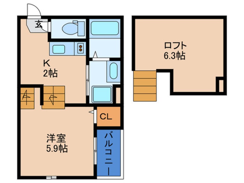 間取図 スカイフラット姫島