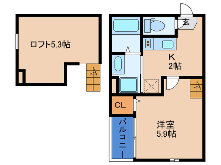 間取図 スカイフラット姫島