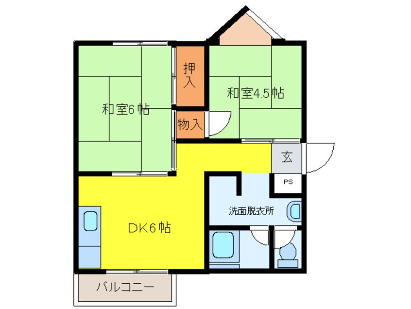 間取図 いかはなハイツＢ棟