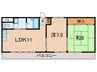 シャト－第１土山 2LDKの間取り