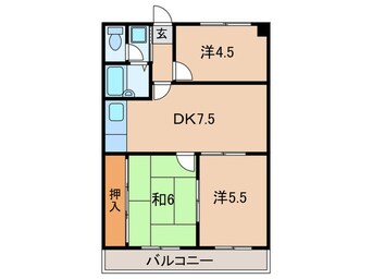 間取図 シャト－第１土山