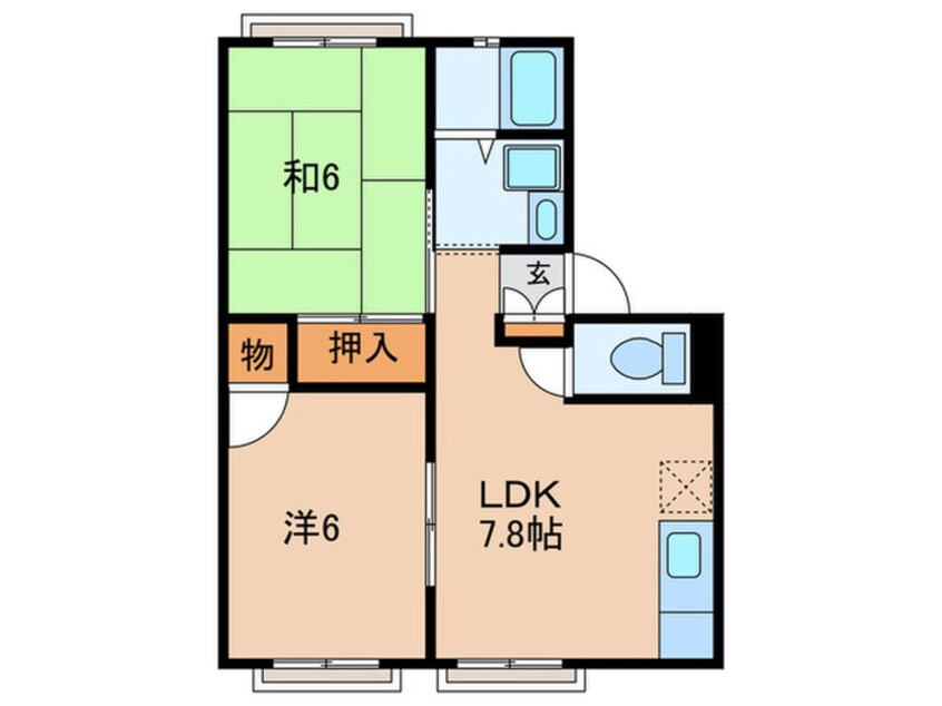 間取図 サンビレッジ奥野Ｂ棟