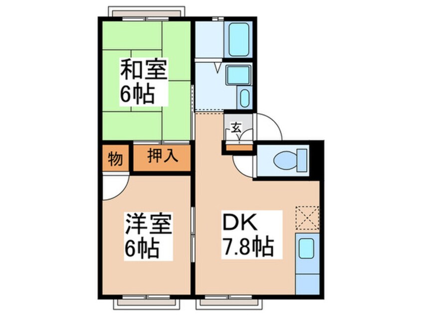 間取図 サンビレッジ奥野Ｂ棟
