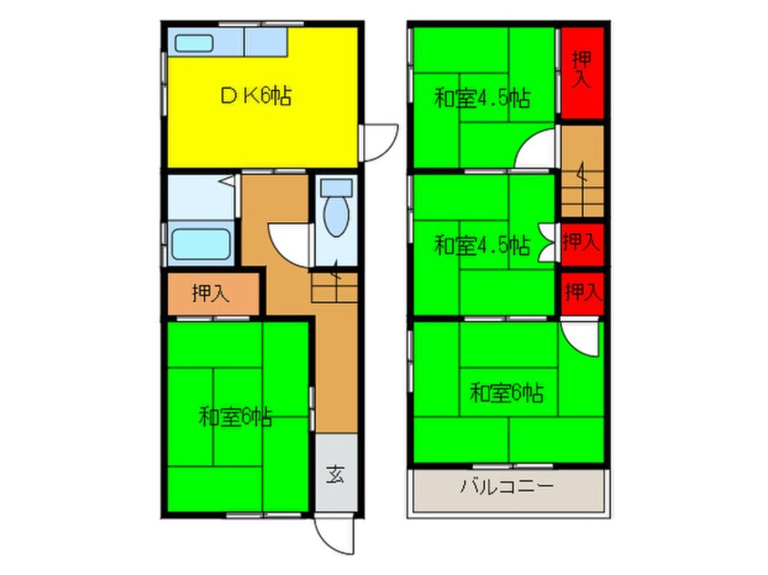 間取図 北条5丁目貸家