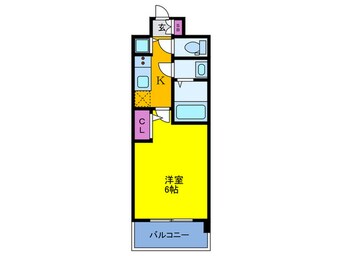 間取図 ﾌﾟﾚｻﾝｽ梅田北ｻﾞ･ﾗｲﾌﾞ(504)