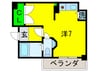 フォレスタ花園 1Rの間取り