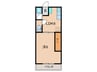 Ｍ松の内 1LDKの間取り