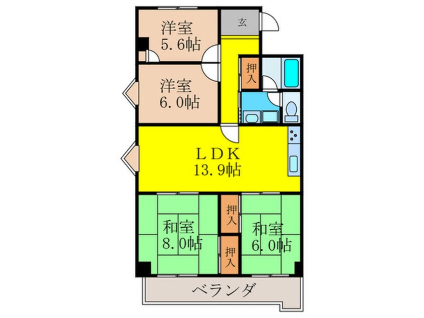 間取図 奥センチュリーハイツⅢ