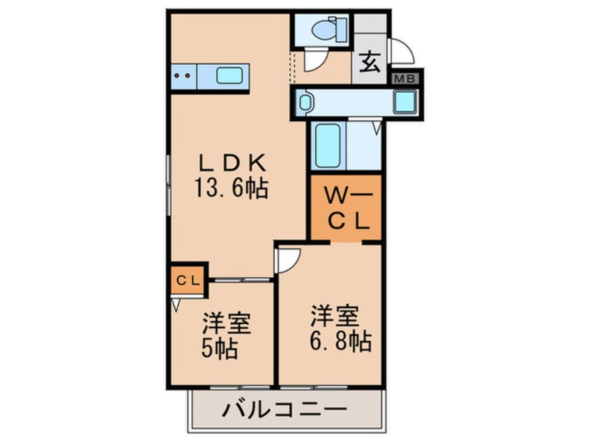 間取図 ワンズテラス和泉