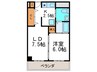 リビスタ千里 1LDKの間取り