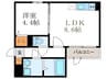ブリリアント 1LDKの間取り