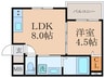 Tmaison吹田 1LDKの間取り