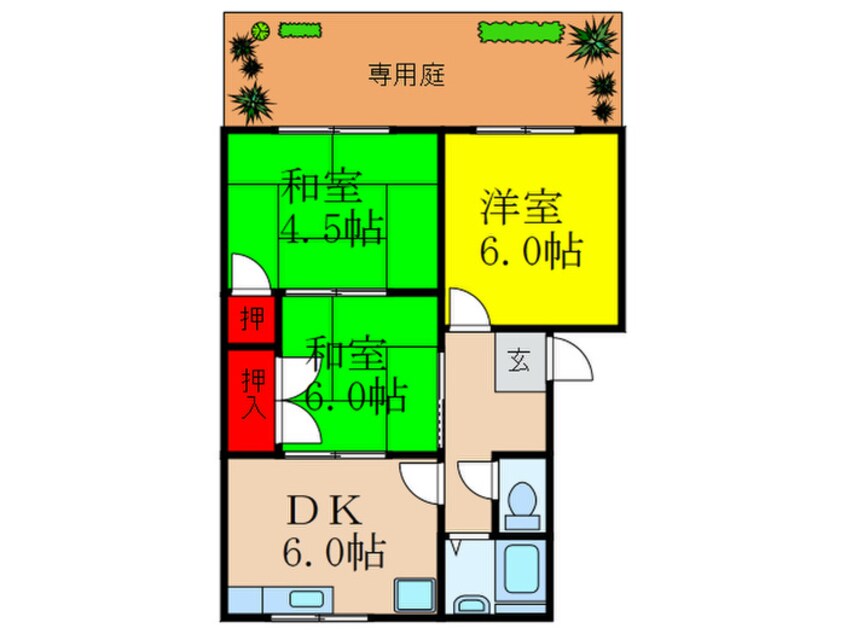 間取図 コーポ桑才Ｃ棟