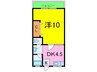パレス上原 1DKの間取り