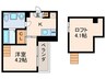 フリーデン円町 1Kの間取り