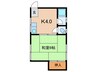 松岡文化 1Kの間取り