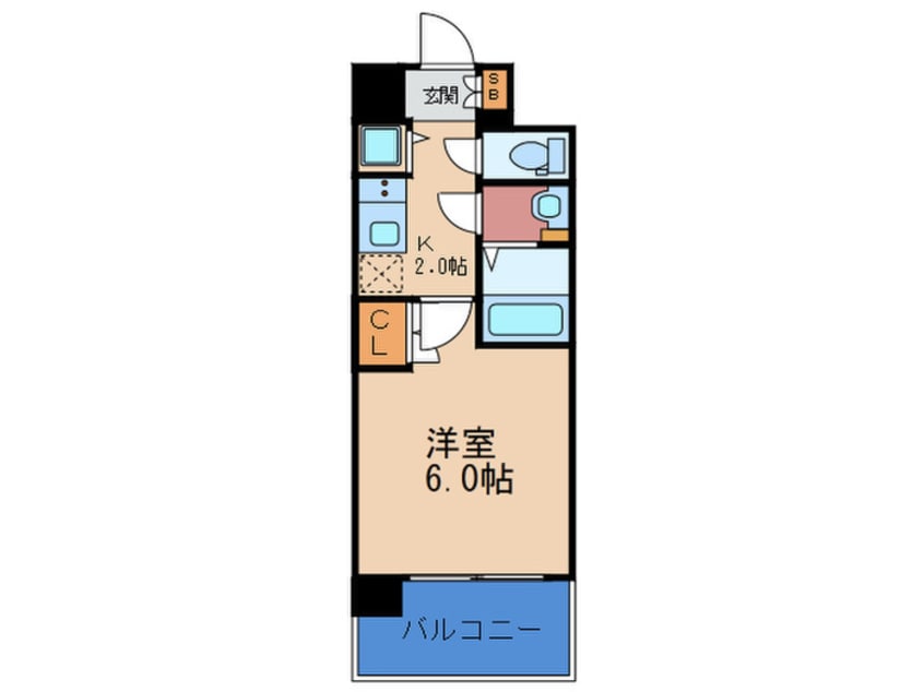 間取図 エス・キュート梅田東