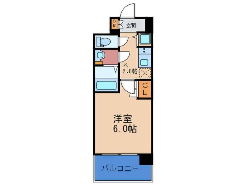 間取図 エス・キュート梅田東