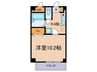 エミーナヒルズ 1Kの間取り